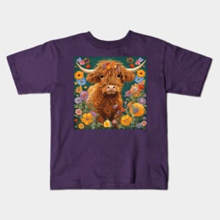 Baby Highland Cow Kids T-Shirt